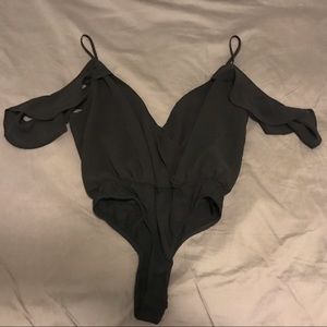 Lulu’s Black off the shoulder Bodysuit